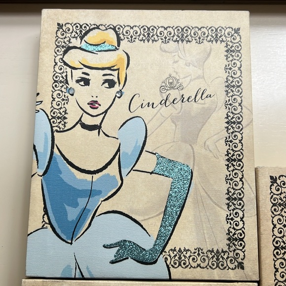 Disney Princesses Cinderella Belle Aurora Snow White Ariel Set of 5 Wall Art - Picture 2 of 7